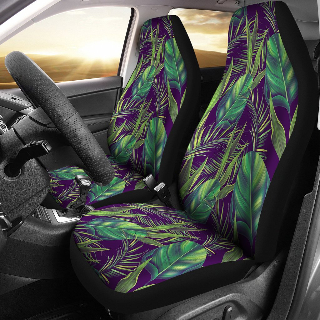 Palm Leaves Pattern Print Design PL03 Universal Fit Car Seat Covers-JorJune