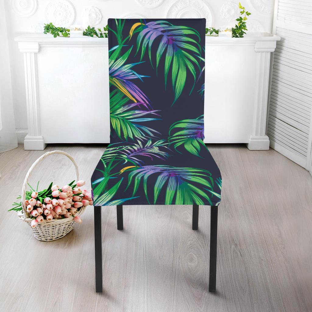 Palm Leaves Pattern Print Design PL04 Dining Chair Slipcover-JORJUNE.COM