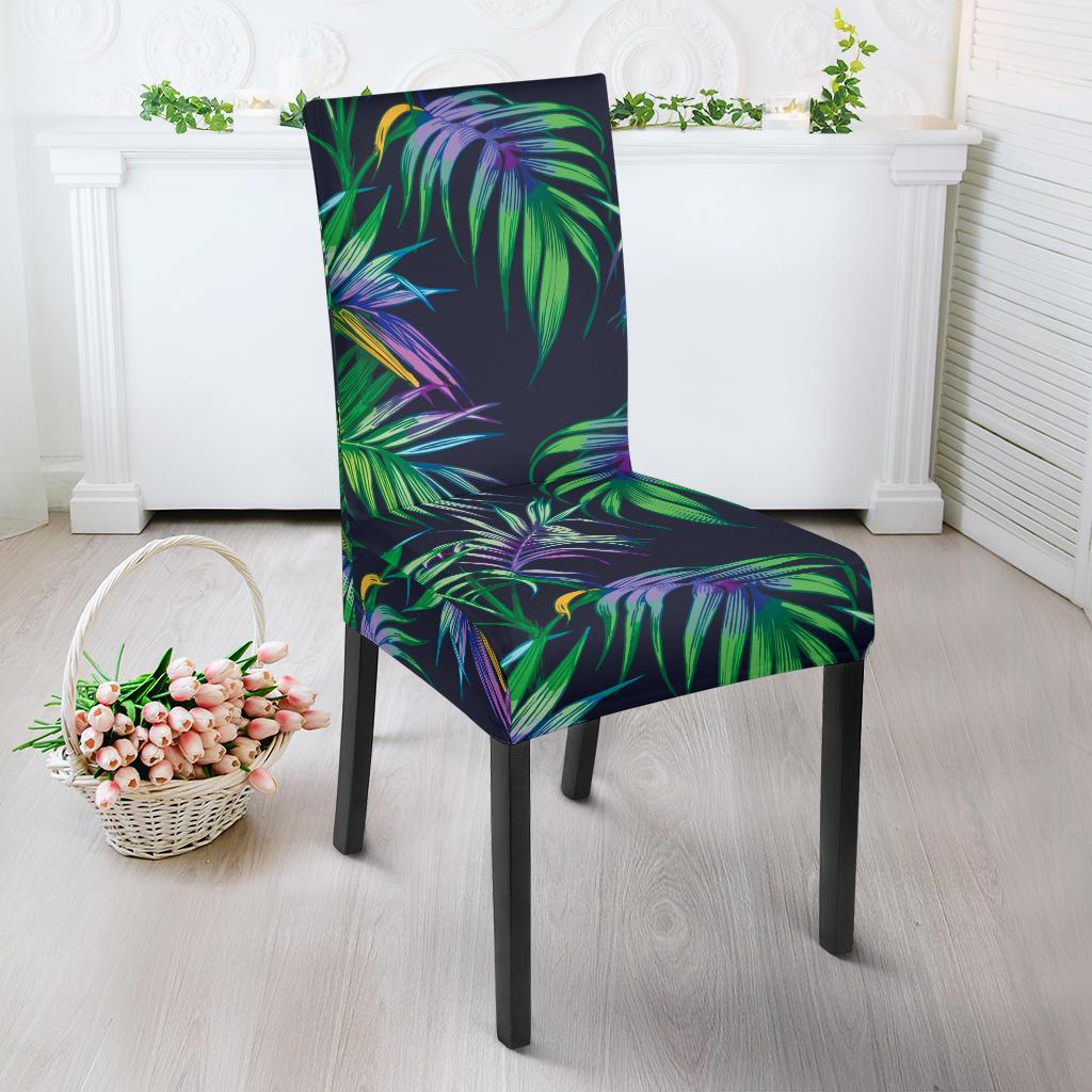 Palm Leaves Pattern Print Design PL04 Dining Chair Slipcover-JORJUNE.COM