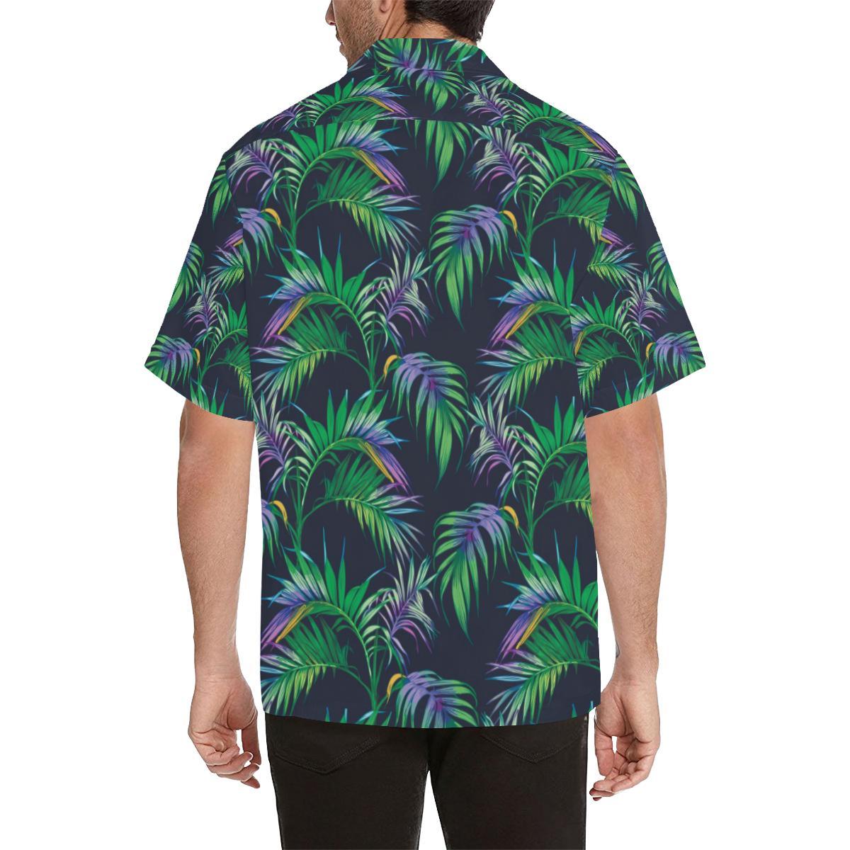 Palm Leaves Pattern Print Design PL04 Men Hawaiian Shirt-JorJune