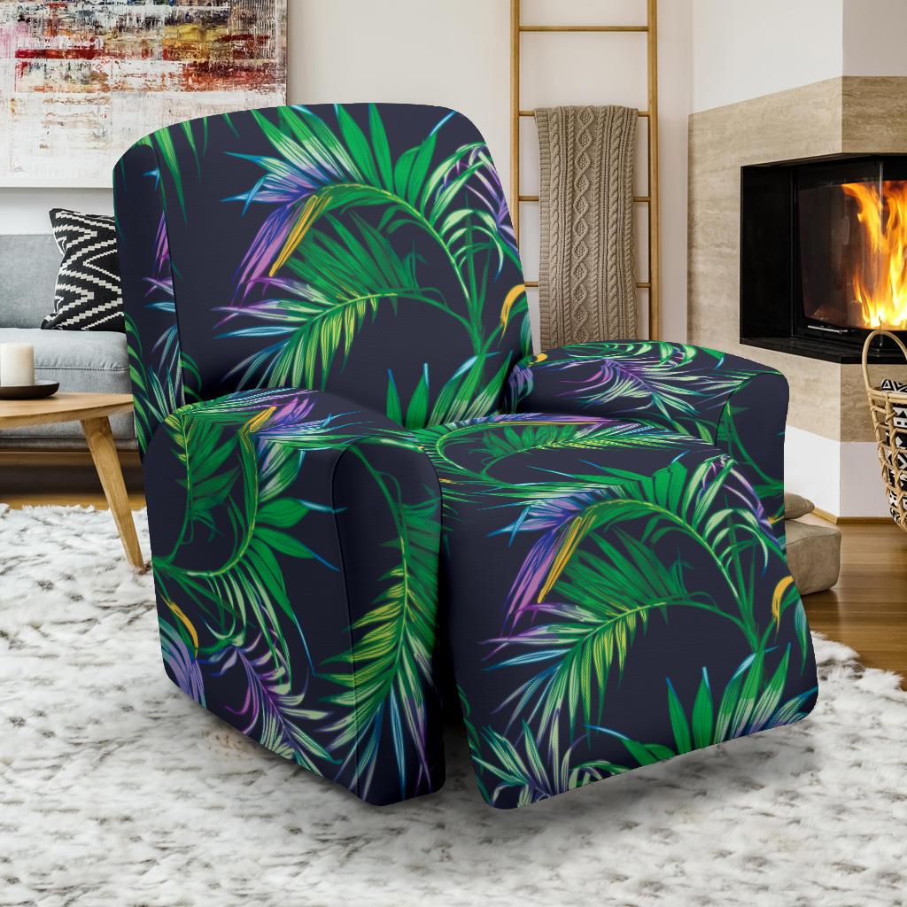 Palm Leaves Pattern Print Design PL04 Recliner Slipcover-JORJUNE.COM