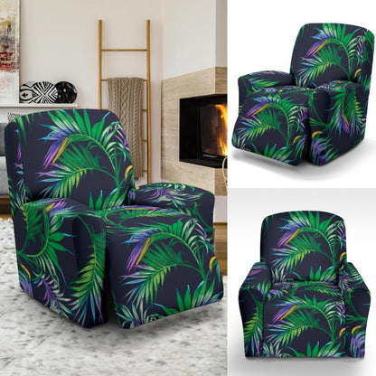 Palm Leaves Pattern Print Design PL04 Recliner Slipcover-JORJUNE.COM