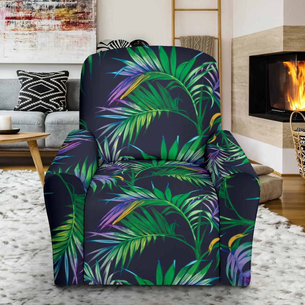 Palm Leaves Pattern Print Design PL04 Recliner Slipcover-JORJUNE.COM
