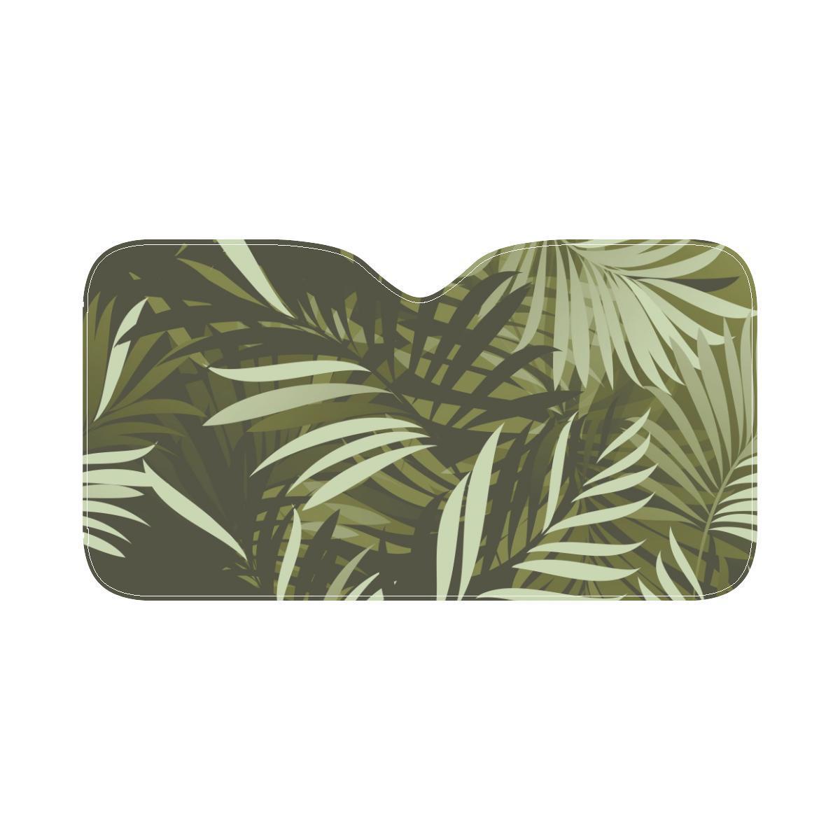 Palm Leaves Pattern Print Design PL05 Car Sun Shade-JorJune