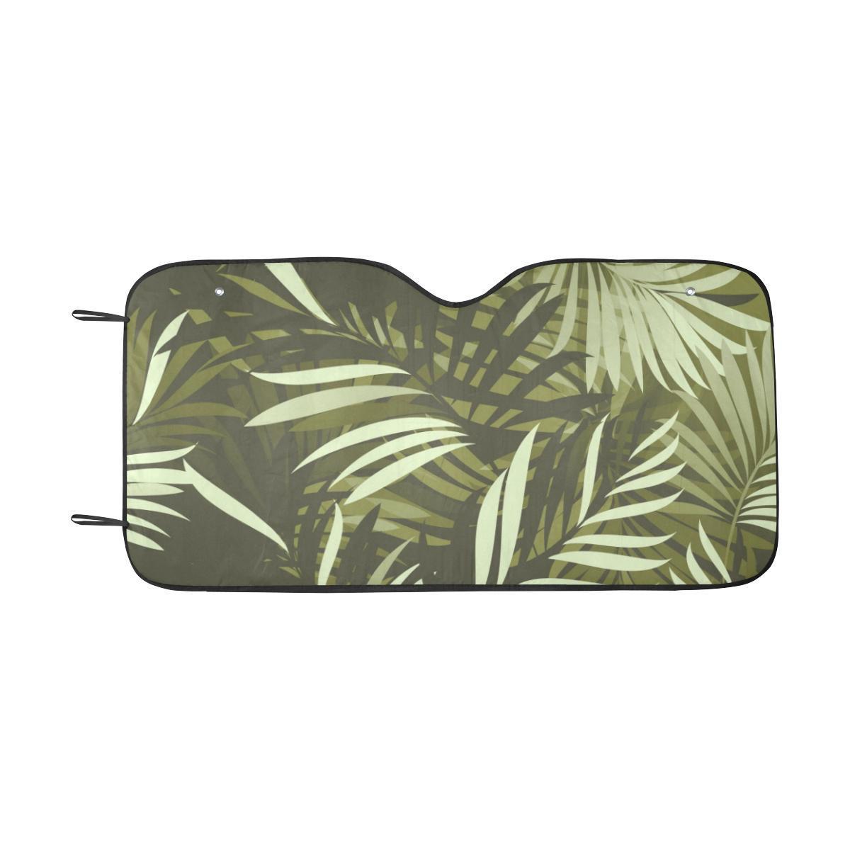Palm Leaves Pattern Print Design PL05 Car Sun Shade-JorJune