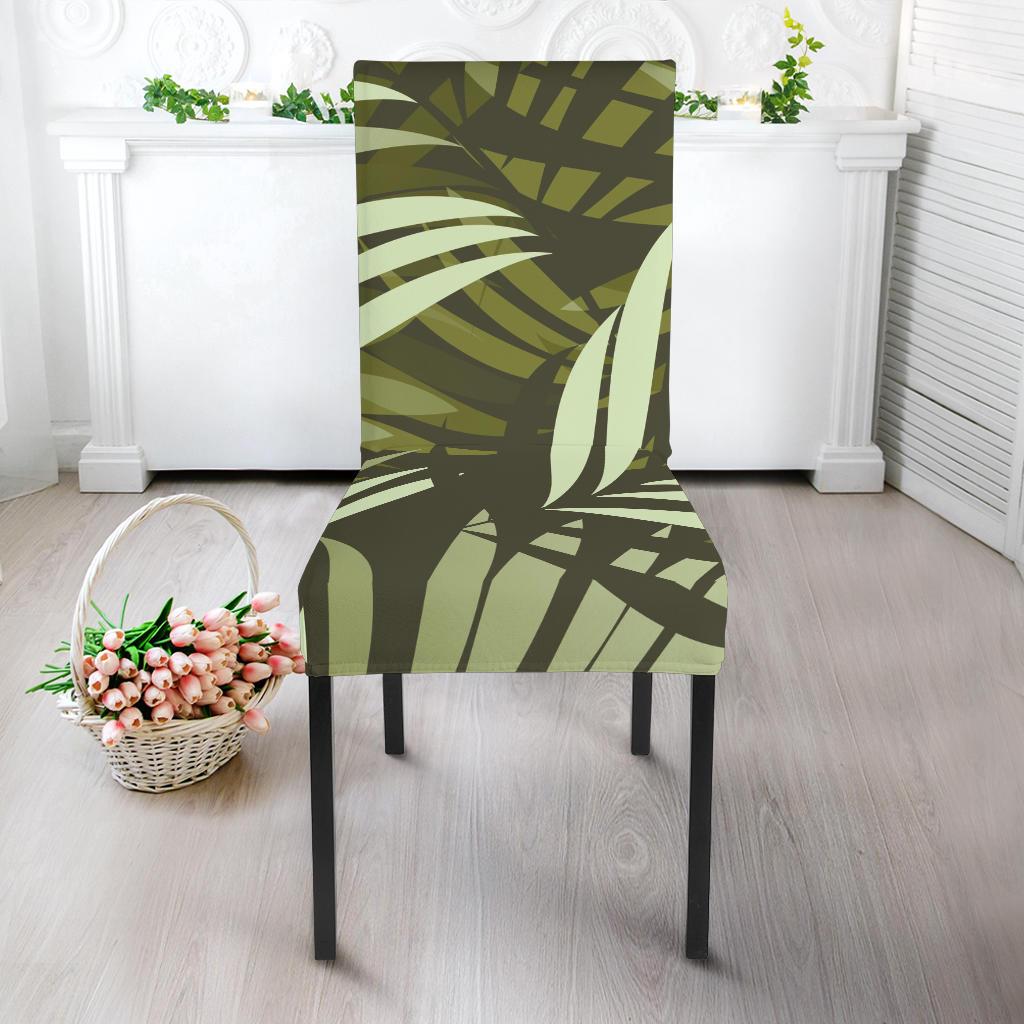 Palm Leaves Pattern Print Design PL05 Dining Chair Slipcover-JORJUNE.COM