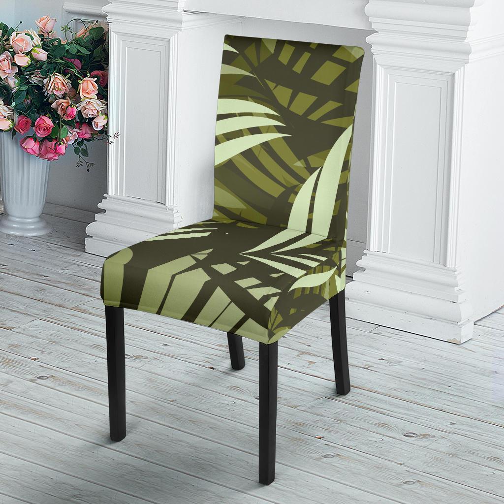 Palm Leaves Pattern Print Design PL05 Dining Chair Slipcover-JORJUNE.COM