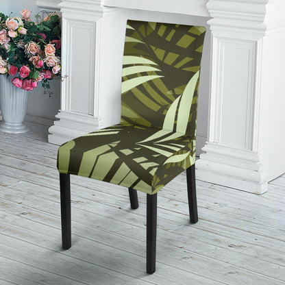 Palm Leaves Pattern Print Design PL05 Dining Chair Slipcover-JORJUNE.COM