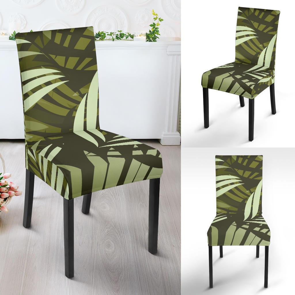 Palm Leaves Pattern Print Design PL05 Dining Chair Slipcover-JORJUNE.COM