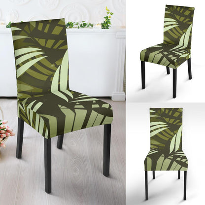 Palm Leaves Pattern Print Design PL05 Dining Chair Slipcover-JORJUNE.COM