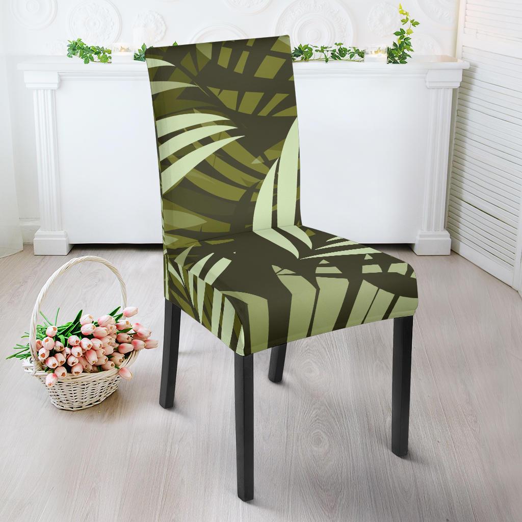 Palm Leaves Pattern Print Design PL05 Dining Chair Slipcover-JORJUNE.COM