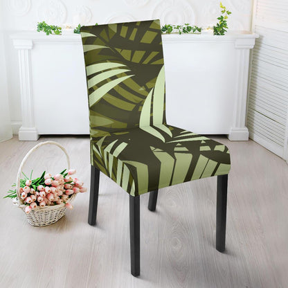 Palm Leaves Pattern Print Design PL05 Dining Chair Slipcover-JORJUNE.COM
