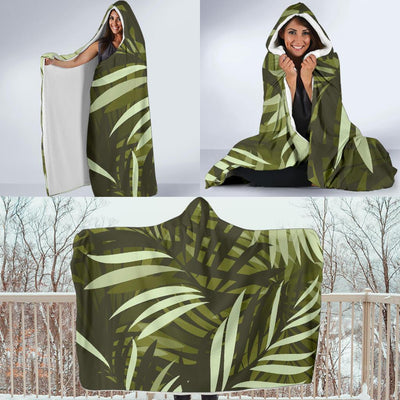 Palm Leaves Pattern Print Design PL05 Hooded Blanket-JORJUNE.COM