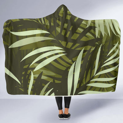 Palm Leaves Pattern Print Design PL05 Hooded Blanket-JORJUNE.COM