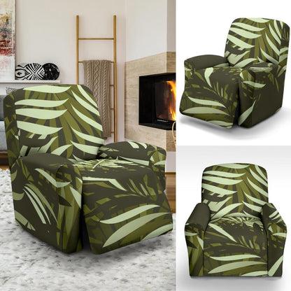 Palm Leaves Pattern Print Design PL05 Recliner Slipcover-JORJUNE.COM
