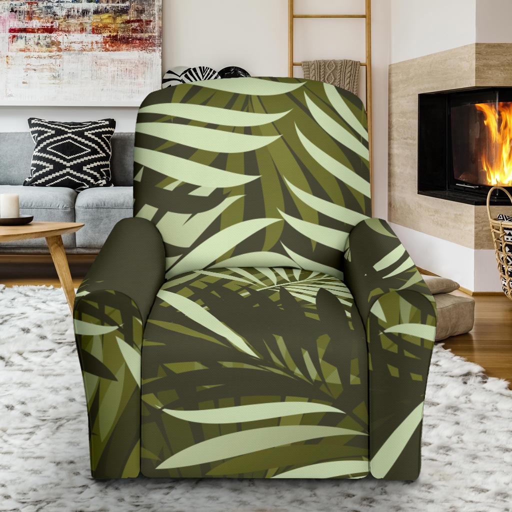 Palm Leaves Pattern Print Design PL05 Recliner Slipcover-JORJUNE.COM
