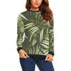 Palm Leaves Pattern Print Design PL05 Women Long Sleeve Sweatshirt-JorJune