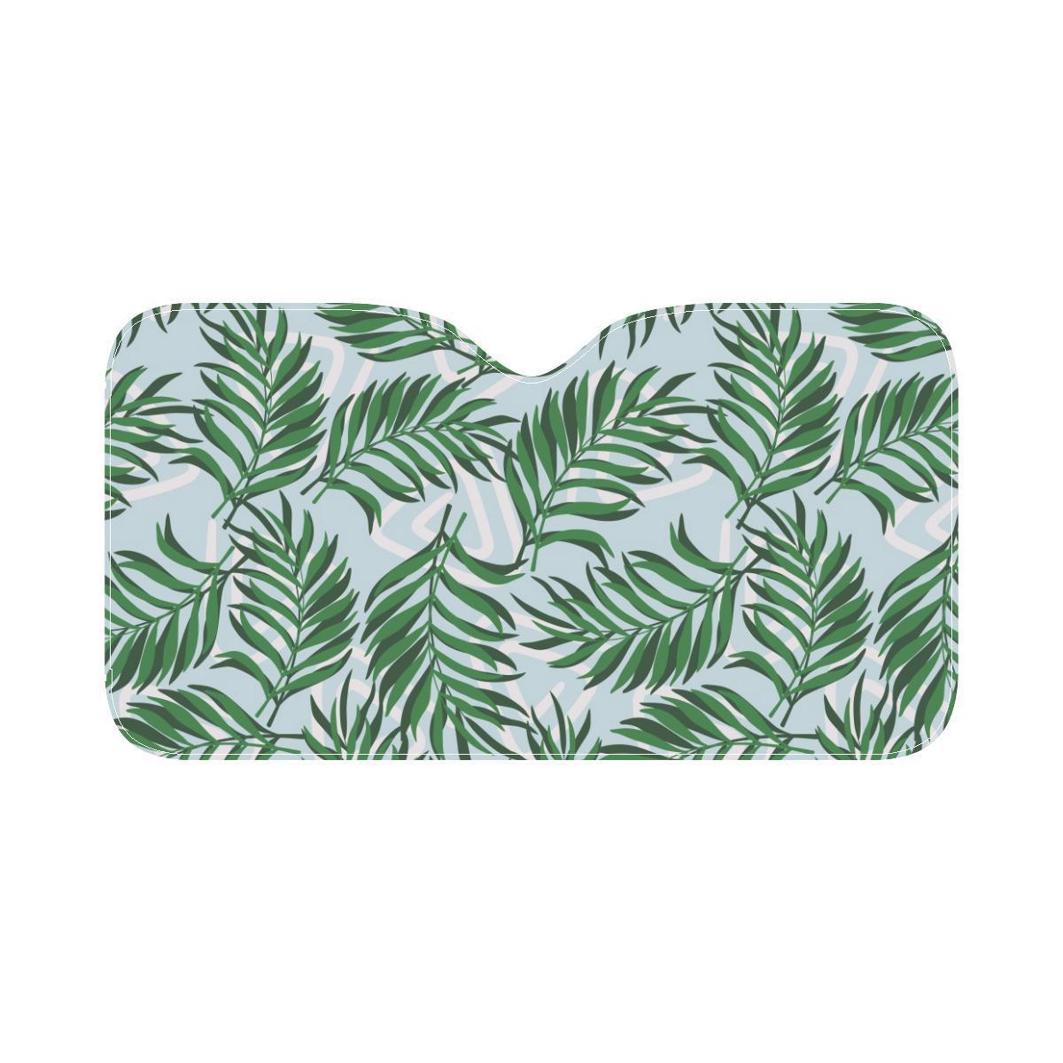 Palm Leaves Pattern Print Design PL06 Car Sun Shade-JorJune