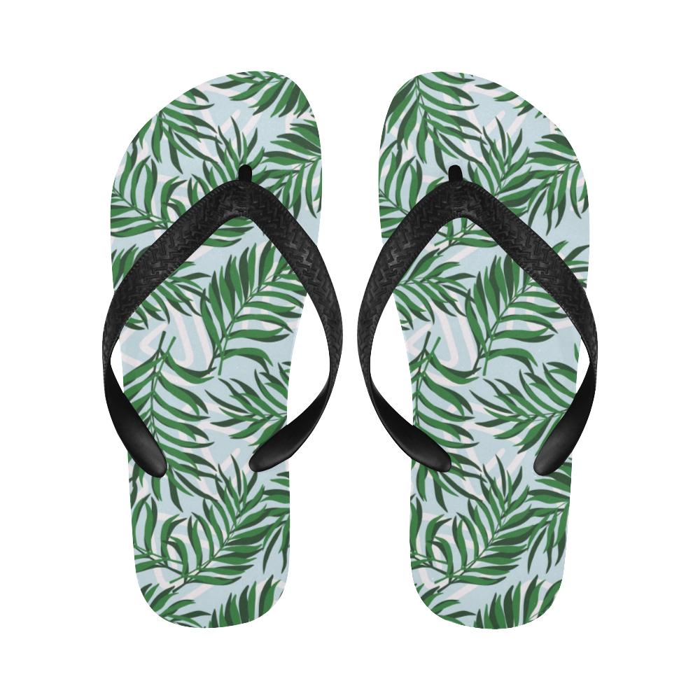 Palm Leaves Pattern Print Design PL06 Flip Flops-JorJune