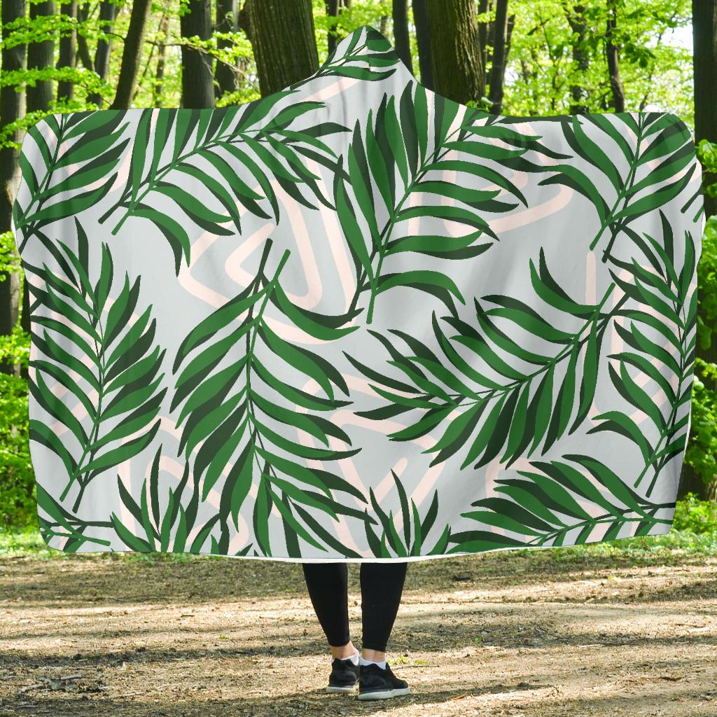 Palm Leaves Pattern Print Design PL06 Hooded Blanket-JORJUNE.COM