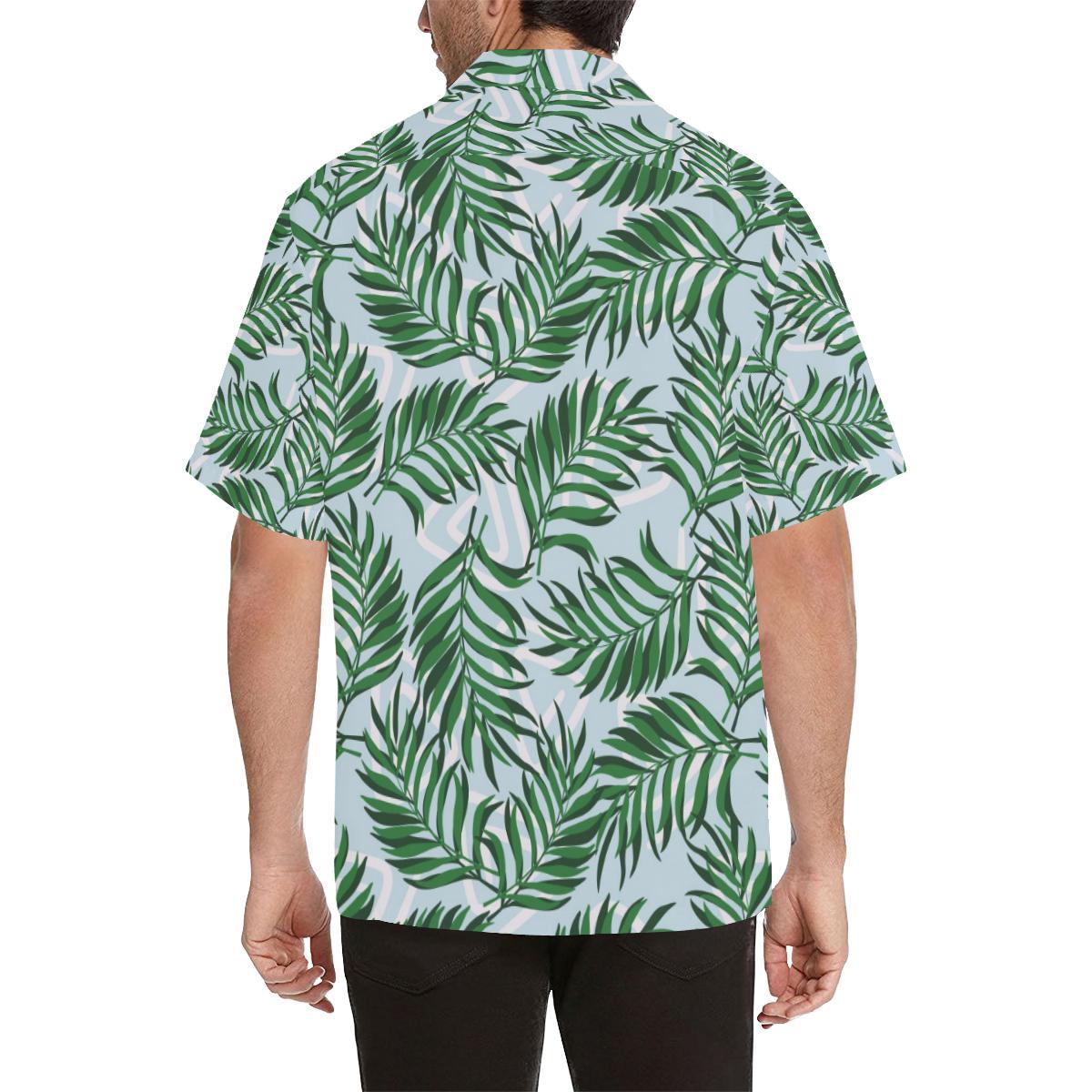 Palm Leaves Pattern Print Design PL06 Men Hawaiian Shirt-JorJune