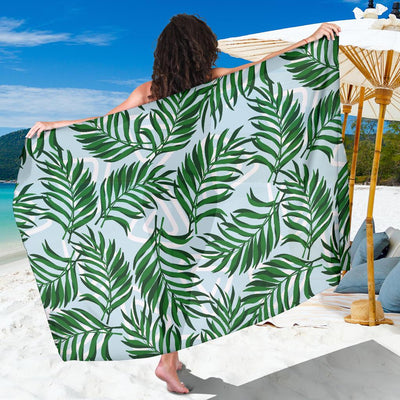 Palm Leaves Pattern Print Design PL06 Sarong Pareo Wrap-JORJUNE.COM