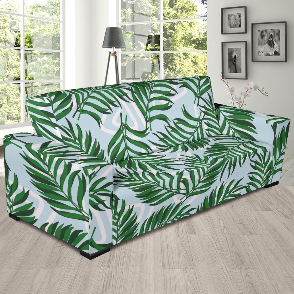Palm Leaves Pattern Print Design PL06 Sofa Slipcover-JORJUNE.COM