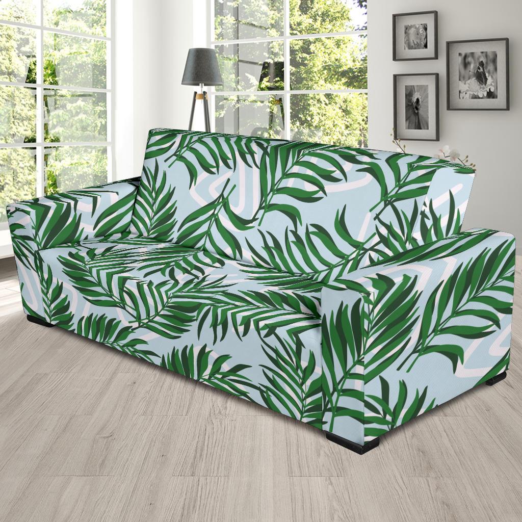 Palm Leaves Pattern Print Design PL06 Sofa Slipcover-JORJUNE.COM