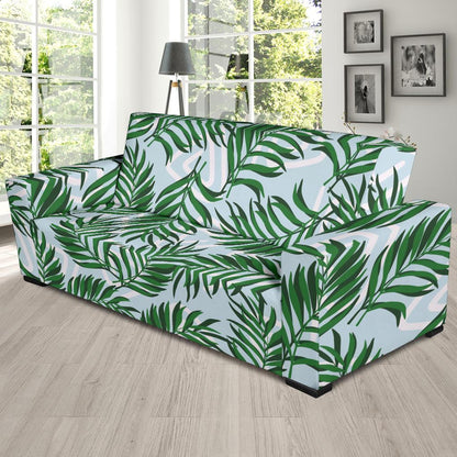 Palm Leaves Pattern Print Design PL06 Sofa Slipcover-JORJUNE.COM