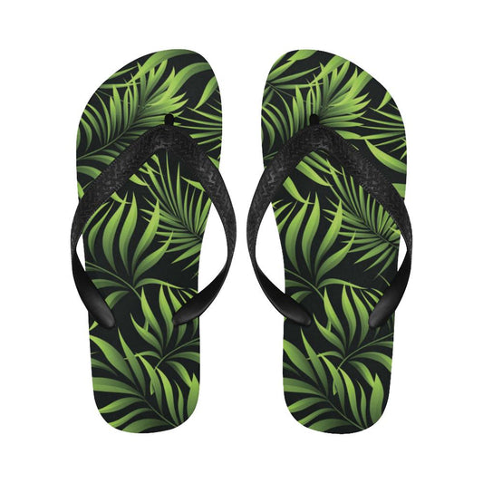 Palm Leaves Pattern Print Design PL07 Flip Flops-JorJune