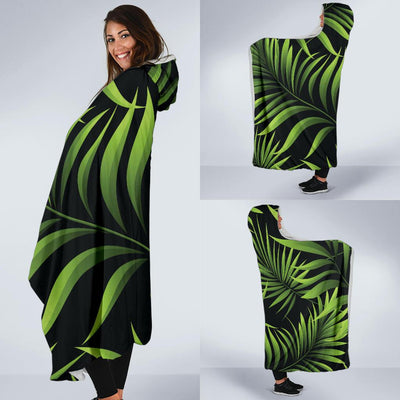 Palm Leaves Pattern Print Design PL07 Hooded Blanket-JORJUNE.COM