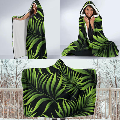 Palm Leaves Pattern Print Design PL07 Hooded Blanket-JORJUNE.COM