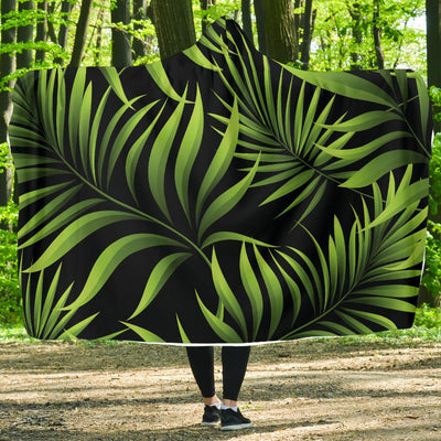 Palm Leaves Pattern Print Design PL07 Hooded Blanket-JORJUNE.COM