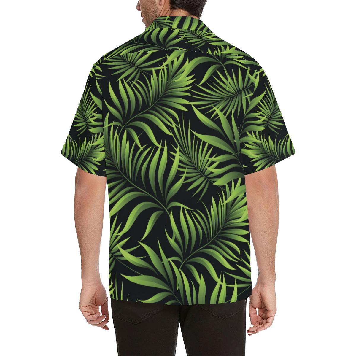 Palm Leaves Pattern Print Design PL07 Men Hawaiian Shirt-JorJune