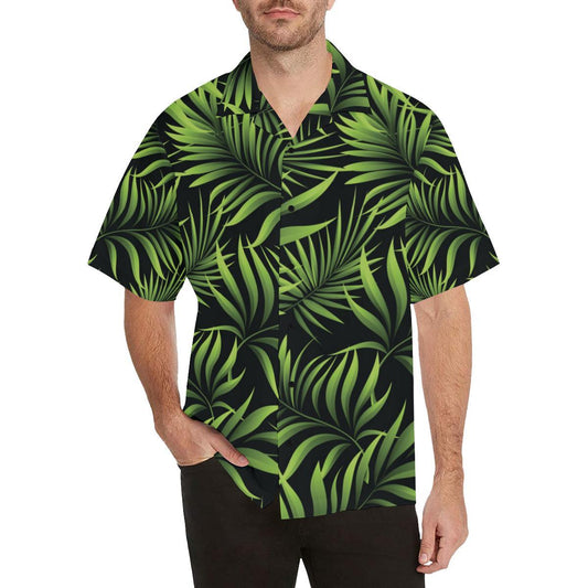 Palm Leaves Pattern Print Design PL07 Men Hawaiian Shirt-JorJune