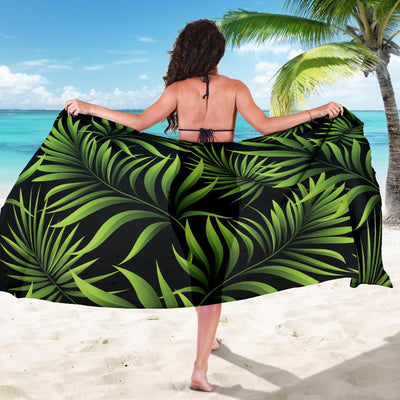 Palm Leaves Pattern Print Design PL07 Sarong Pareo Wrap-JORJUNE.COM