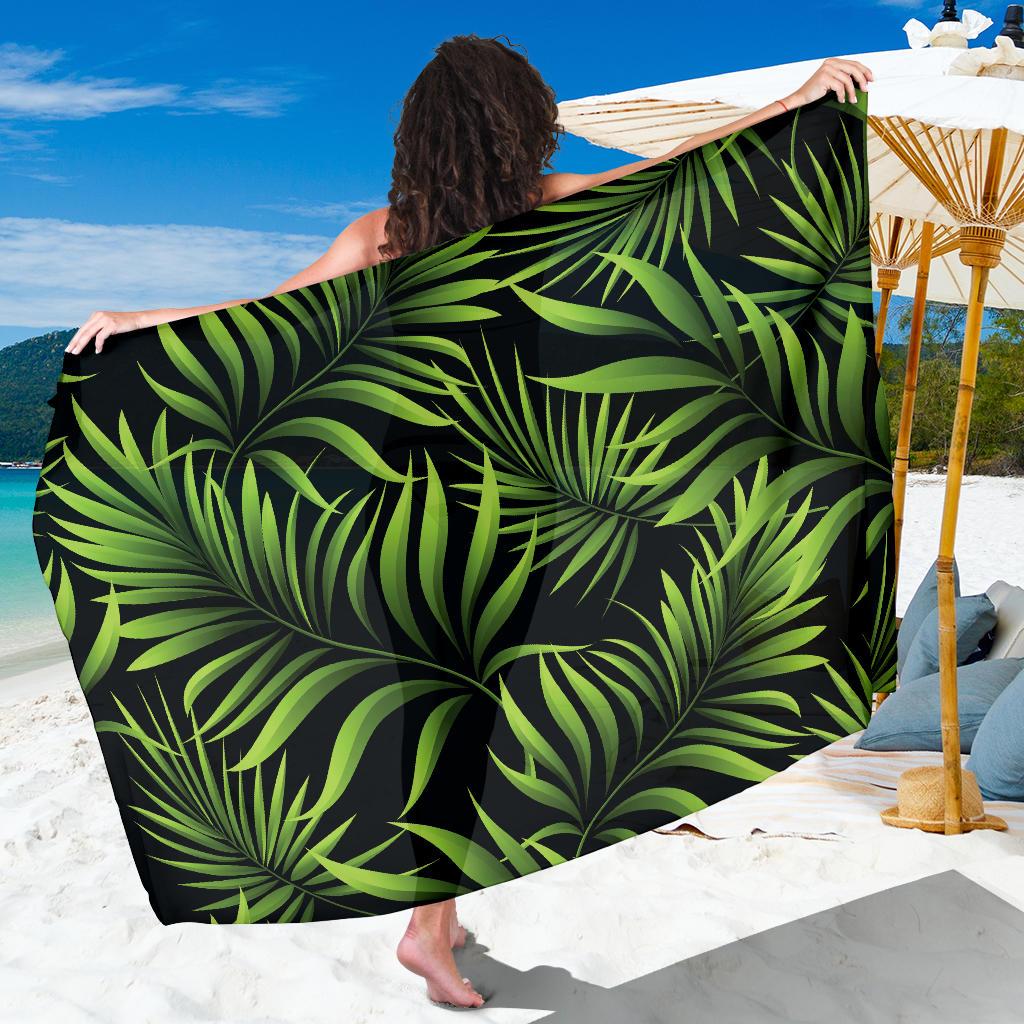 Palm Leaves Pattern Print Design PL07 Sarong Pareo Wrap-JORJUNE.COM