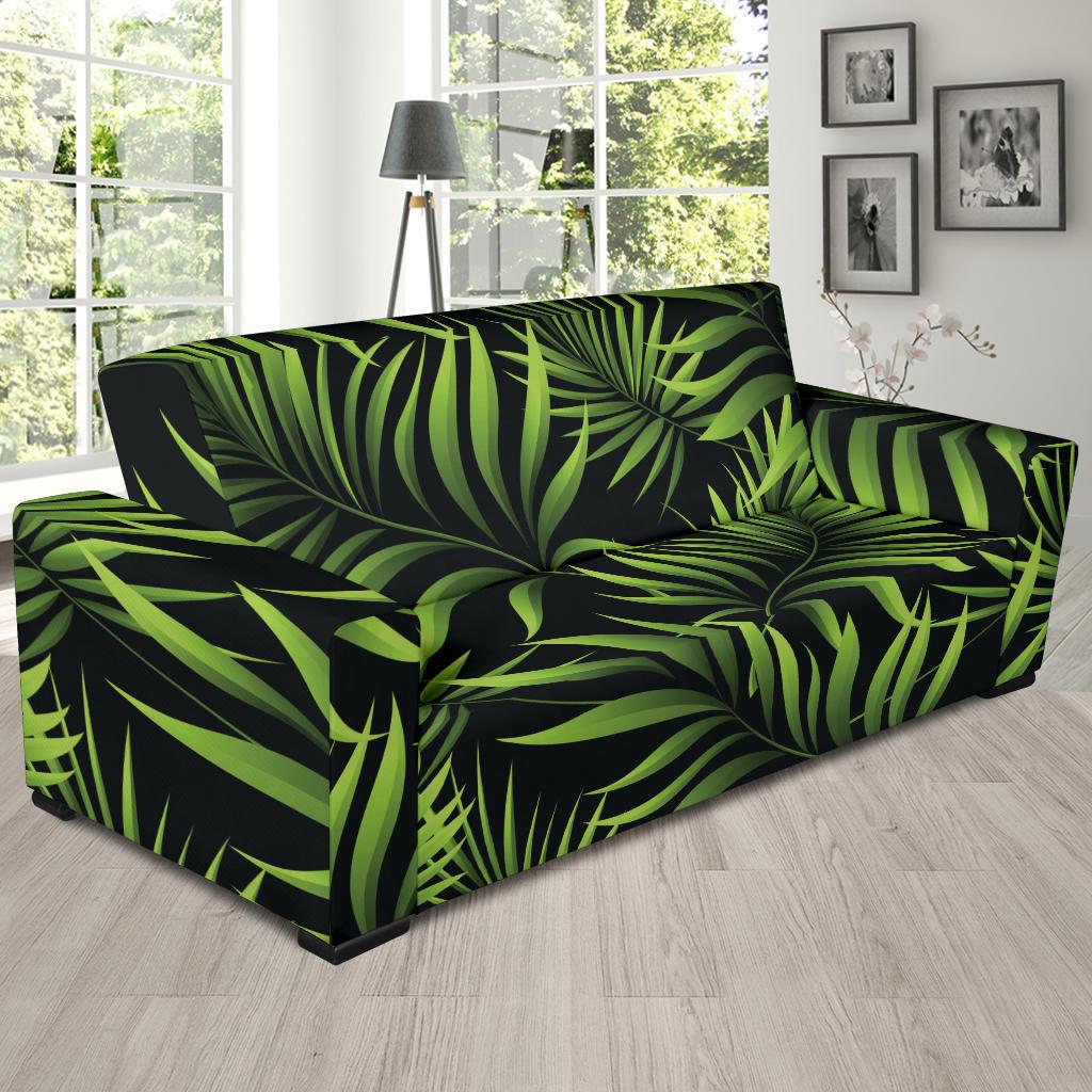 Palm Leaves Pattern Print Design PL07 Sofa Slipcover-JORJUNE.COM