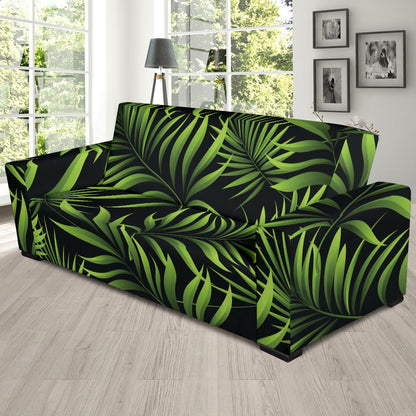 Palm Leaves Pattern Print Design PL07 Sofa Slipcover-JORJUNE.COM
