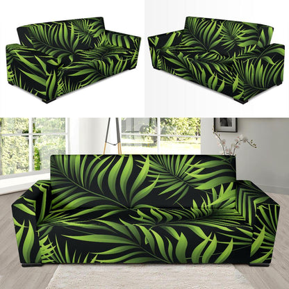 Palm Leaves Pattern Print Design PL07 Sofa Slipcover-JORJUNE.COM