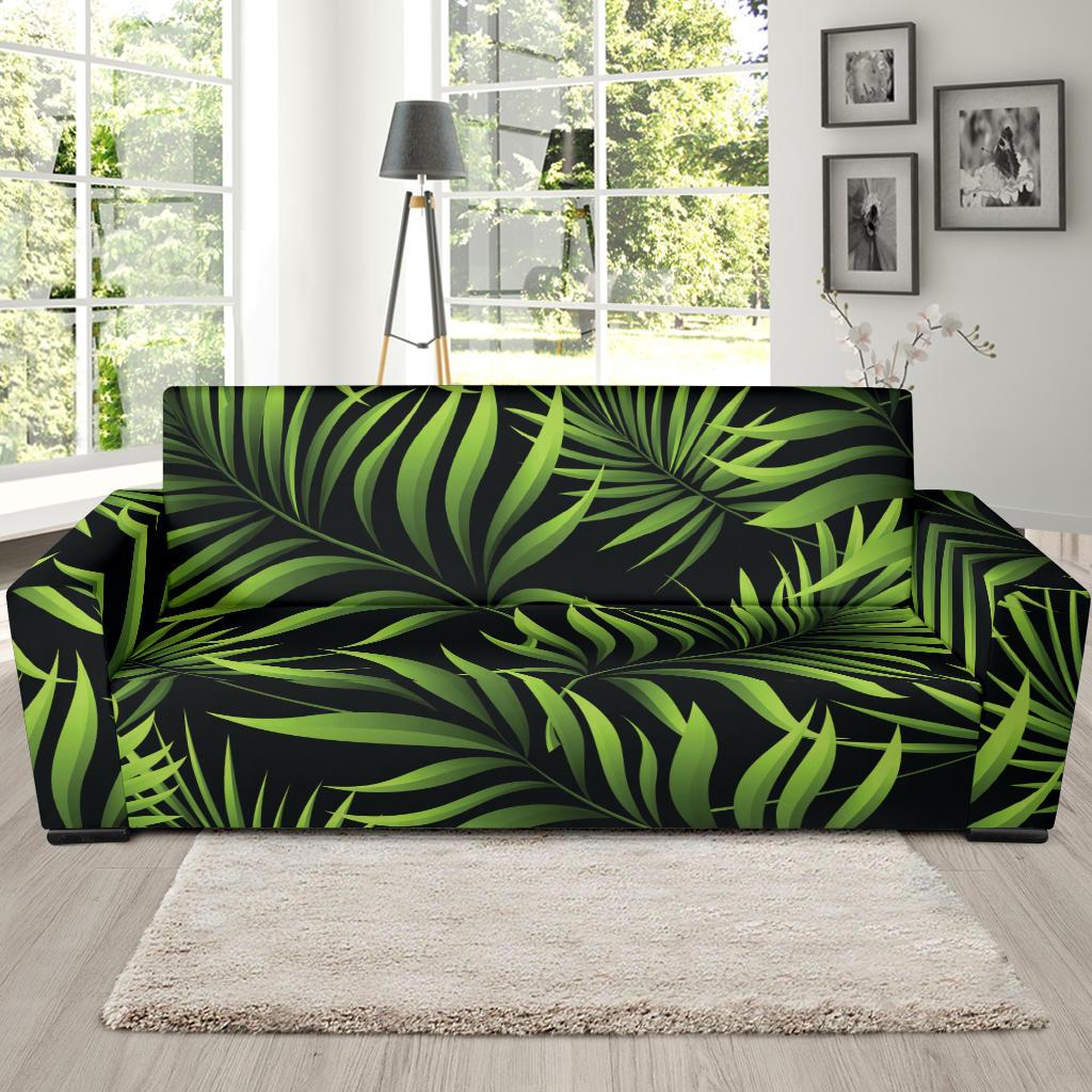 Palm Leaves Pattern Print Design PL07 Sofa Slipcover-JORJUNE.COM