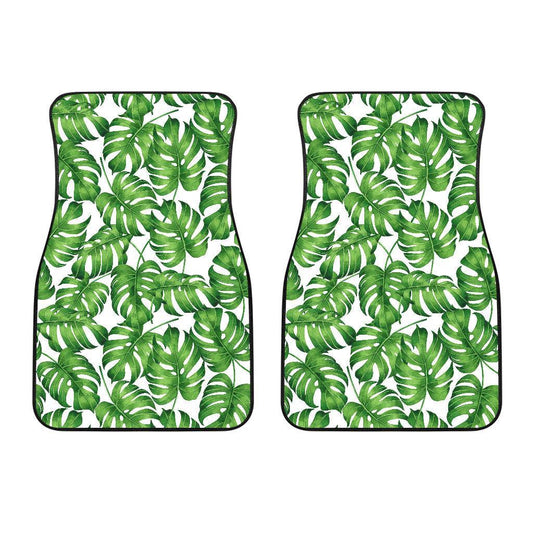 Palm Leaves Pattern Print Design PL08 Car Floor Mats-JORJUNE.COM