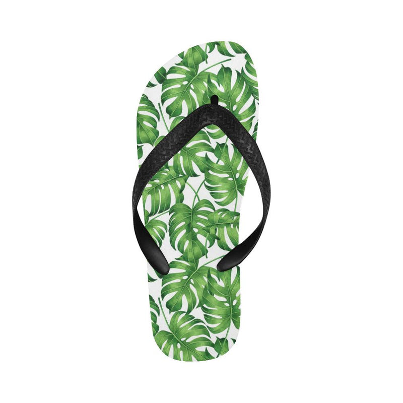 Palm Leaves Pattern Print Design PL08 Flip Flops-JorJune