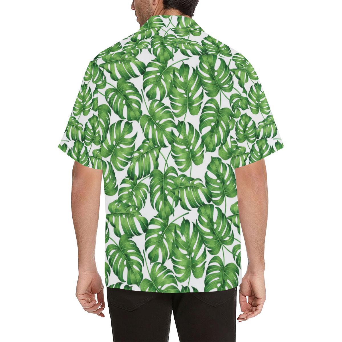 Palm Leaves Pattern Print Design PL08 Men Hawaiian Shirt-JorJune