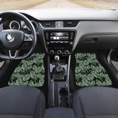 Palm Leaves Pattern Print Design PL09 Car Floor Mats-JORJUNE.COM