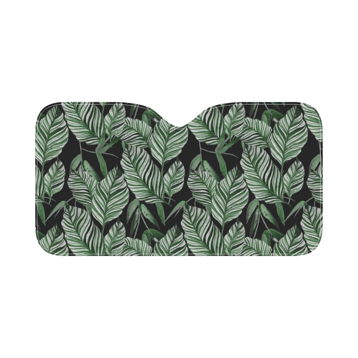 Palm Leaves Pattern Print Design PL09 Car Sun Shade-JorJune