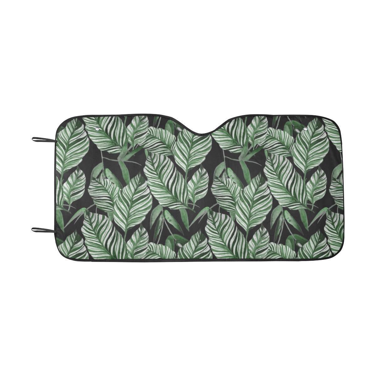 Palm Leaves Pattern Print Design PL09 Car Sun Shade-JorJune