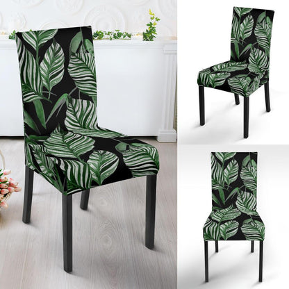 Palm Leaves Pattern Print Design PL09 Dining Chair Slipcover-JORJUNE.COM