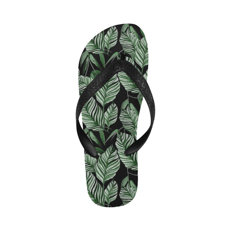 Palm Leaves Pattern Print Design PL09 Flip Flops-JorJune