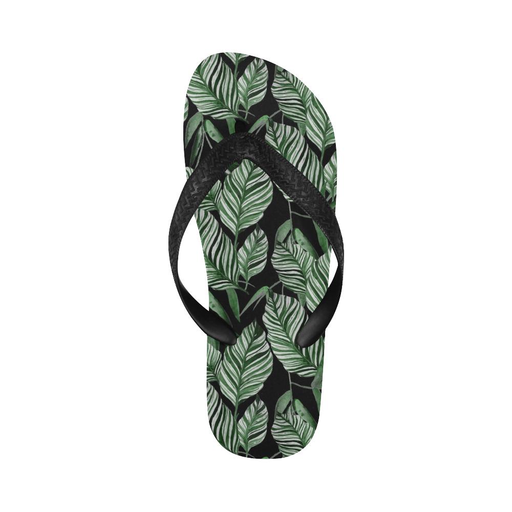 Palm Leaves Pattern Print Design PL09 Flip Flops-JorJune
